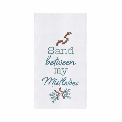 27" x 18" "Sand Between My Mistltoes" Christmas Kitchen Towel