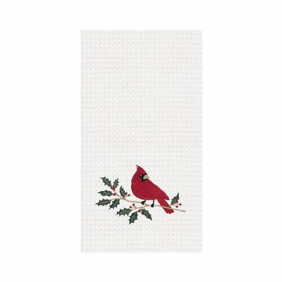 27" x 18" Cardinal on a Branch Christmas Kitchen Towel