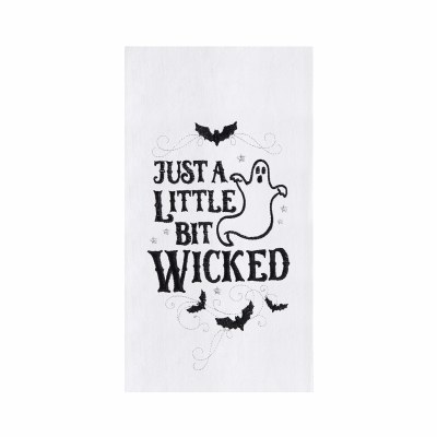 27" x 18" "Just a Little Bit Wicked" Halloween Kitchen Towel