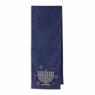 72" LED Dark Blue Menorah Table Runner
