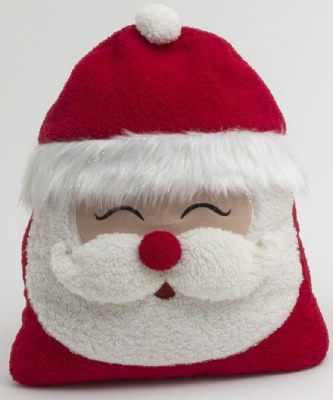 18" Santa Head Shape Decorative Christmas Pillow