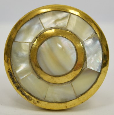 Mother of Pearl and Gold Toned Drawer Pull