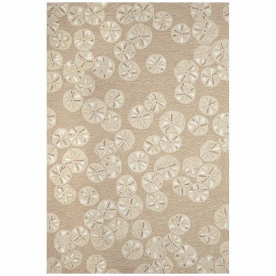 2.6' x 4' Natural Sea Biscuit Capri Rug