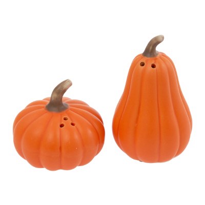 Orange Pumpkin and Gourd Salt and Pepper Shakers