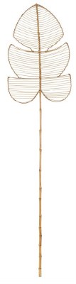79" Natural Rattan Monstera Leaf