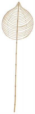 79" Natural Rattan Round Tropical Leaf