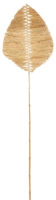 79" Natural Wicker Fringe Tropical Leaf