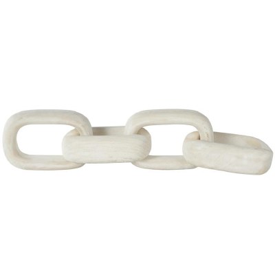 18" Cream Four Wood Links