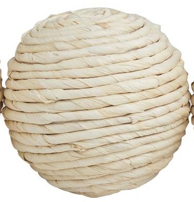 4" Round Light Natural Fiber Orb