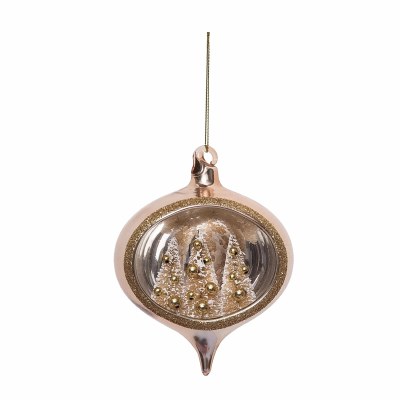 6" Gold Trees in an Ornament