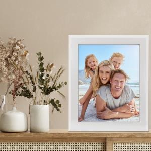 8" x 10" White Grain Wood Picture Frame