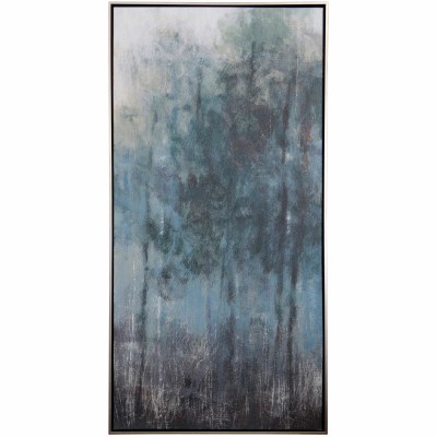 61" x 31" Winter Forest "A" Framed Canvas