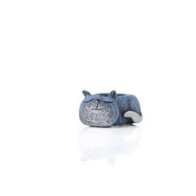 Mini Blue Sleeping Cat Planter