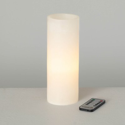 3" x 9" LED Melon White Wax Pillar Candle