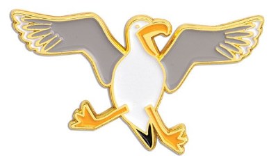 Multicolor Seagull Pin