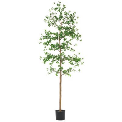 7' Faux Green Shady Lady Potted Tree