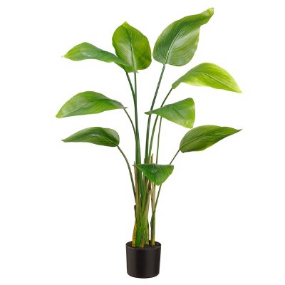 4' Faux Green Beauty Banana Leaf Potted Tree