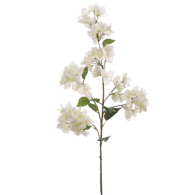 44" Faux White Bougainvillea Spray