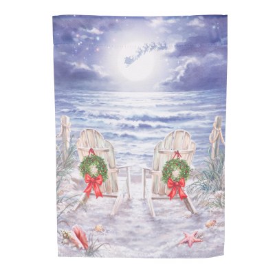 44" x 28" Christmas Beach Chairs Large Coastal Christmas House Flag