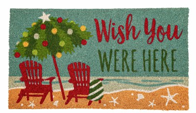 16" x 28" "Wish You Were Here" Coir Sassafras Doormat