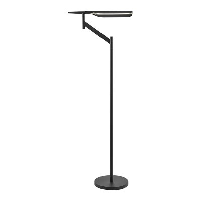 56" LED Arm Black Floor Lamp