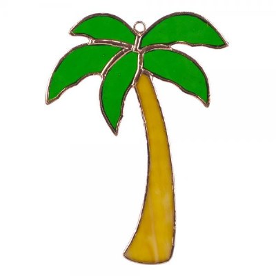 6" Glass Palm Tree Suncatcher