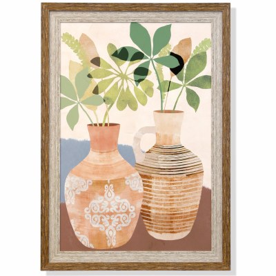 40" x 32" Boho Still Life 2 Framed Print Under Glass