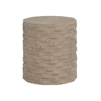 21" Round Biege End Table