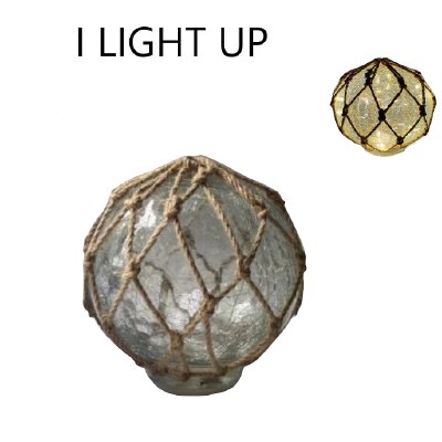 6" LED Clear Glass Float Ball