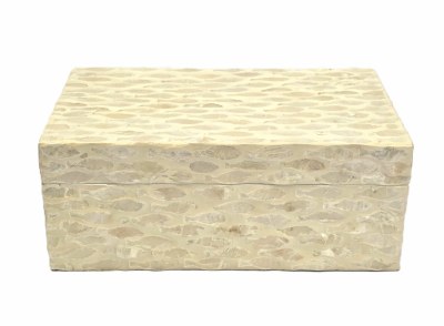 6" x 10" White Fish Capiz Box