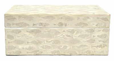 8" White Fish Capiz Box