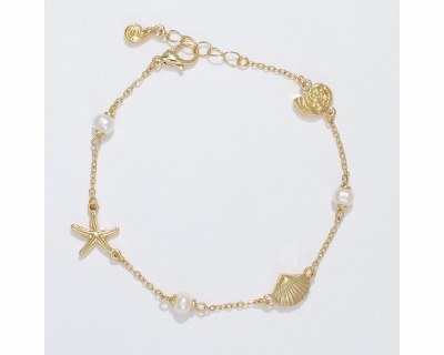 Gold Toned Seashells Bracelet