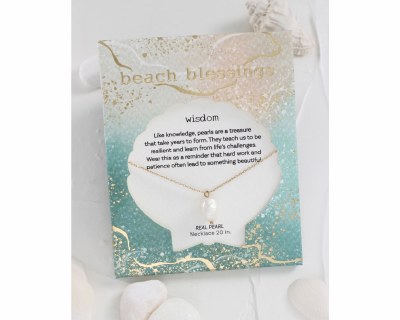 Beach Blessings 20" Gold Toned Pearl Necklace