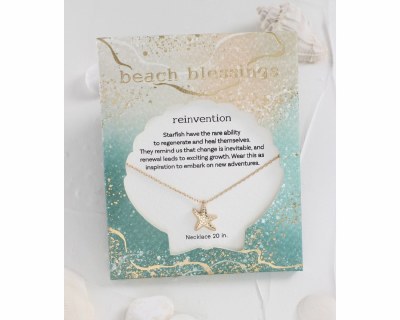Beach Blessings 20" Gold Toned Starfish Necklace
