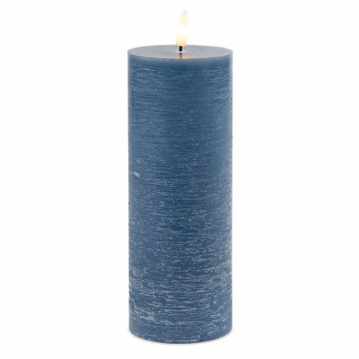 3" x 8" LED Blue 3D Flame Candle