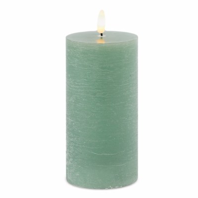 3" x 6" LED Green 3D Flame Candle