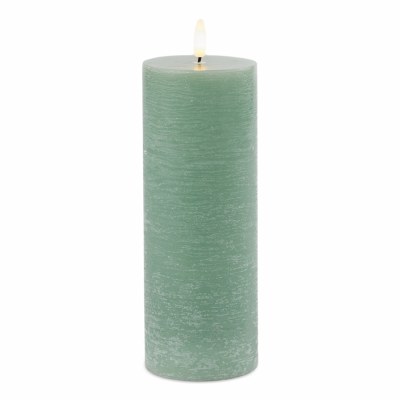 3" x 8" LED Green 3D Flame Candle