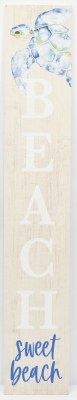 46" x 8" "Sweet Beach" Sea Turtle Coastal Porch Board