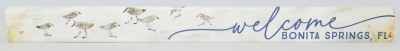 2" x 16" "Welcome Bonita Springs, FL" Coastal Sandpiper Sign