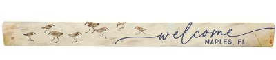 2" x 16" Naples "Welcome" Sandpipers on the Beach Sign