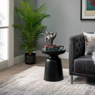 3" Black Aluminum Oval Eye Glasses Figurine