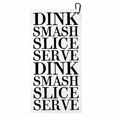 30" x 15" "Dink, Smash, Slice, Serve" Pickleball Sports Towel