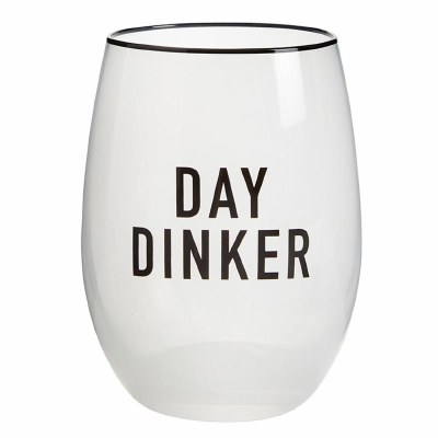 17 Oz "Day Dinker" Pickleball Stemless Wine Glass