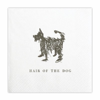 5" Square "Hair of The Dog" Dog Beverage Napkins