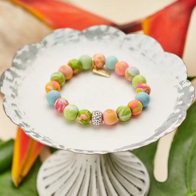 Crystal Bead Palm Beach Bracelet
