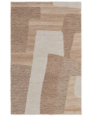 5' x 8' Beige and Brown Pollock 8953F Rug