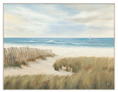 40" x 52" Beachside Framed Coastal Canvas