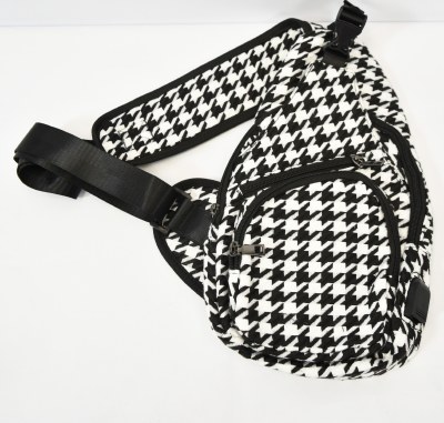 14" Black and White Anti-Theft Large Day Pack