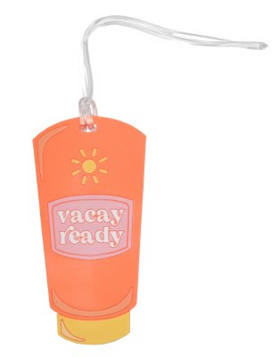 Sun Tan Lotion Luggage Tag