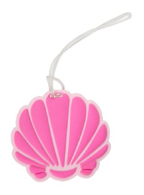 Pink Scallop Shell Luggage Tag